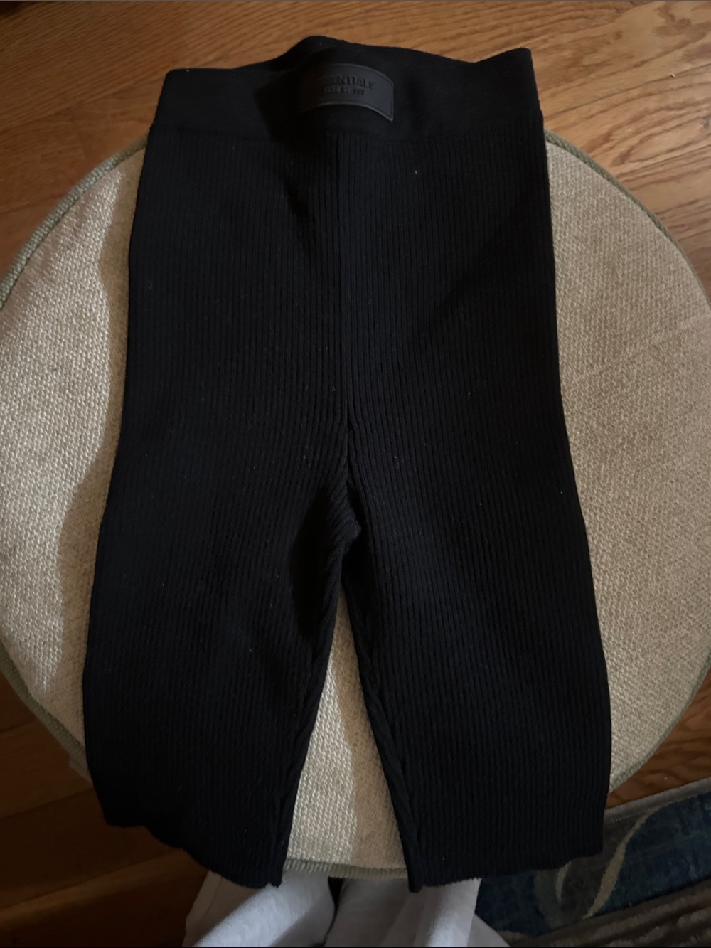 Essentials Black Ribbed womens small